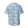 thumbnail image 7 of Kdxio Men's Hawaiian Shirt for Men Short Sleeve Shirt Rainbow Dinosaur Summer Casual Holiday Beach Button Down T-Shirts, 7 of 7