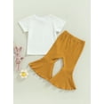 thumbnail image 3 of Inevnen Baby Girl Easter Outfits My 1st Easter Ruffle Sleeve Letter Romper Bunny Flare Pant, 3 of 8
