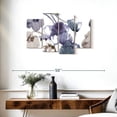 thumbnail image 3 of Elephant Stock Textured Tulips Wall Art - Horizontal Multi Panel Canvas - Living Room Wall Decor - Floral And Botanical Multi Panel - White And Blue Decor - 36" x 22", 3 of 8