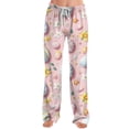 thumbnail image 3 of SAATLERI Easter Pajama Pants for Women Funny Bunny Print Wide Leg Relaxed Fit Cute Sleep Bottoms Easter Lounge Pants, 3 of 4