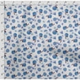 thumbnail image 4 of Soimoi Watercolor Fruit Printed, Cotton Fleece, Fabric by The Yard Sewing DIY Stretch Fabric 56 Inches Wide, WarmFabric for Hats, Coats, Gloves, Blankets, Blue & White, 4 of 5