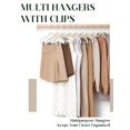 thumbnail image 2 of Perchas para faldas Cozymood Velvet, 36 paquetes con clips, 36 unidades, color beige, 2 of 9
