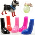thumbnail image 2 of Farfi 4Pcs Dog Puppy Shoes Waterproof Non Slip Stretchy Pet Protective Rain Boots (Purple,L), 2 of 13