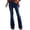 A-Blue212, variant on Flared Denim Jeans for Women Full Length High Waist Trousers Stretch Retro Casual Daily Pants