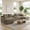 Camel, variant on Vanress 125 Inch Modular Cloud Couch Sectional Sofa for Living Room, Modern Corduroy Boneless Couch, Upholstered Deep Seat U Shape Sofas Couches, No Assembly Required, Black