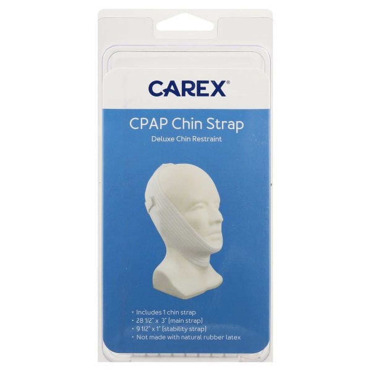 Carex Chin Strap for CPAP Users - Stop Snoring Chin Strap - Anti Snore, White, 1 Count