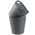 thumbnail image 6 of Yesdate 6-Pack 30 L Plastic Laundry Hamper, Large Plastic Storage Basket, Gray, 6 of 8
