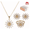 thumbnail image 1 of Collar Girasol Oro 18k Aretes Anillo Tres Piezas Amarillo, 1 of 5