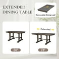 thumbnail image 5 of Harper & Bright Designs Farmhouse Extendable Dining Table Set for 6, Rectangle Dining Table with Removable Leaf, 7 Pieces Wood Expanding Kitchen Table Set with 6 Upholstered Chairs, Beige+Brown, 5 of 15