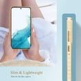 thumbnail image 5 of Compatible with Samsung Galaxy S23 5G Case Cute Luxury Love Heart Plating Gold Bumper Upgraded Full Camera Protection Soft TPU Shockproof Anti-Scratch Phone Cover-White, 5 of 6
