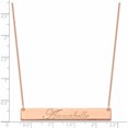 thumbnail image 2 of 14K Rose Gold Large Polished Edwardian Script Bar Necklace (18 X 52) Made In United States -Jewelry By Sweet Pea, 2 of 5