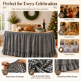 thumbnail image 4 of Teacher Desk Skirts，6 ft x 30 Inch Ruffled Table Skirt Decor Supplies for Classroom Teacher Office Desk Decor, Farmhouse Home Kitchen Party Black, 4 of 9