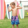 thumbnail image 4 of FORMRS Boys Swim Trunks Quick Dry Mesh Liner Boardshorts Sizes XS-XL, Galaxy Pattern, 4 of 7