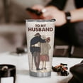 thumbnail image 4 of Gifts for Husband - Husband Gifts from Wife - I Love You Gifts for Him for Anniversary, Husband Birthday Gift, Husband Christmas Gifts - Husband Wood 20oz Stainless Steel Tumbler, 4 of 6