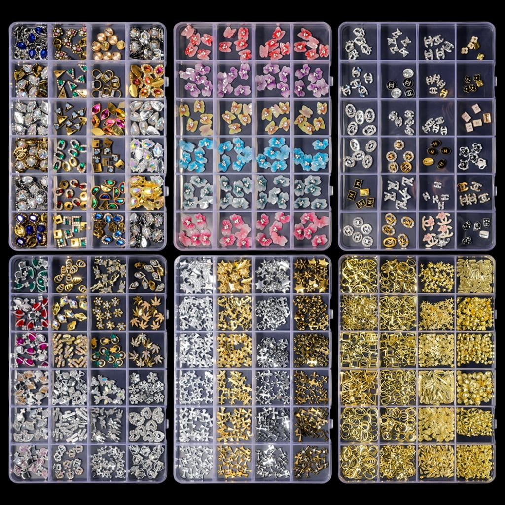 JZROCKER Multi-shape Nail Cross Beads Nail Gems for Nail Shoes Jewels Decorations
