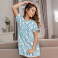 thumbnail image 3 of Sikiie Cute Teeth Print Women's Short-sleeved Nightdress, Round Neck Pullover Nightdress Pajamas Summer Home Wear, 3 of 6