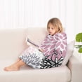 thumbnail image 4 of Pink Floral and Petal Pattern Blanket Hoodies for Kids 6-13YR Oversize Wearable Blanket Hoodies for Boys Girls Teens, 4 of 7