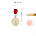 thumbnail image 4 of ANGARA Golden South Sea Cultured Pearl & Pear Ruby Drop Pendant in 14K White Gold for Women | June Birthstone, Birthday, Anniversary, Jewelry Gift for Women | Pearl Necklace, 4 of 9