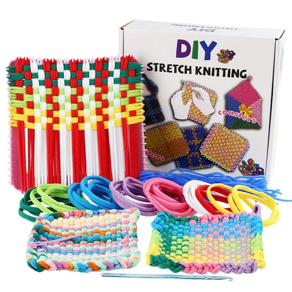 ZYNERY DIY Weaving Loom Kit Toys Crafts - Complete Craft Set with 96 Colorful Elastic Bands, Weaving Loom, Hook & Needles | Make 20 Potholders, Bracelets & Toys | Creative Arts & Crafts Gift