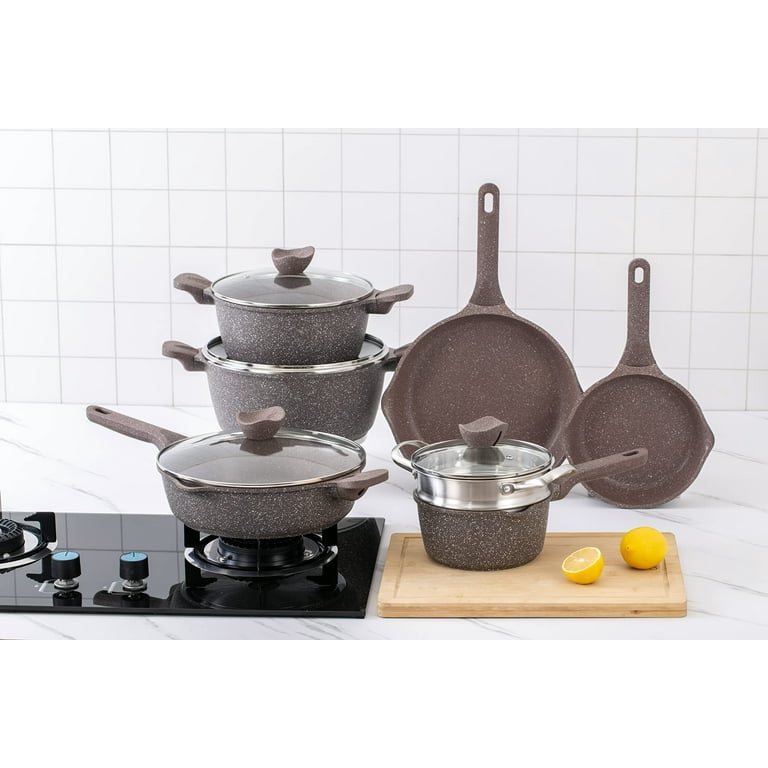 Country Kitchen 16 Piece Pots and Pans Set - Safe Nonstick Kitchen
