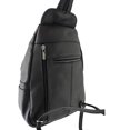 thumbnail image 3 of Silver Fever Leather Backpack Medium Size Top Entry Black_Textured, 3 of 5
