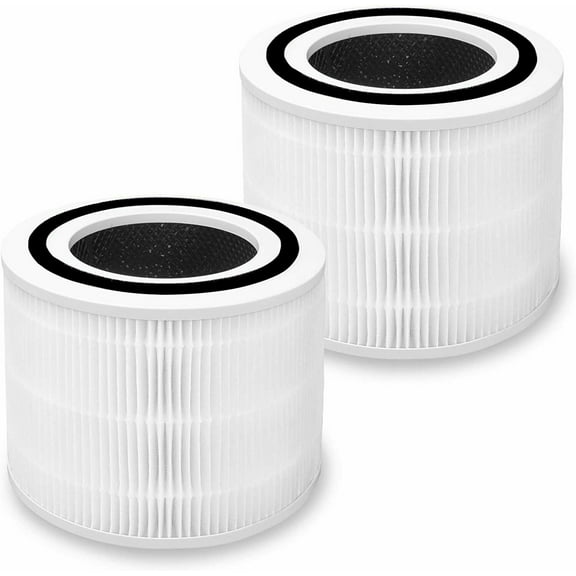 3-in-1 Generic True HEPA Replacement Filter Compatible with Core 300 Air Purifier P350 Core 300-RF, 2 Packs
