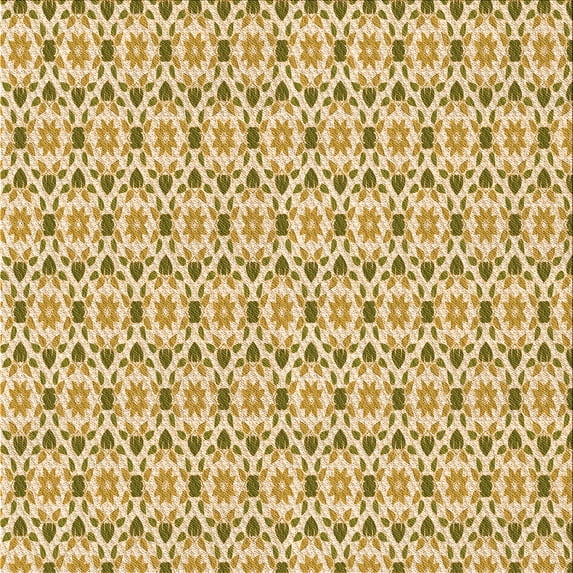 Ahgly Company Machine Washable Indoor Square Transitional Brown Gold Area Rugs, 6' Square