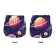 thumbnail image 3 of Balery Planet Pastel Galaxy Pantalones cortos deportivos para mujer con forro y dos bolsillos, elásticos, para entrenamiento, gimnasio, yoga-Medium, 3 of 7