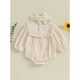 thumbnail image 3 of Bagilaanoe Baby Girl Rompers Newborn Long Sleeve Bodysuit + Headband 3M 6M 9M 12M 18M Infant Fall One Piece Jumpsuit, 3 of 8