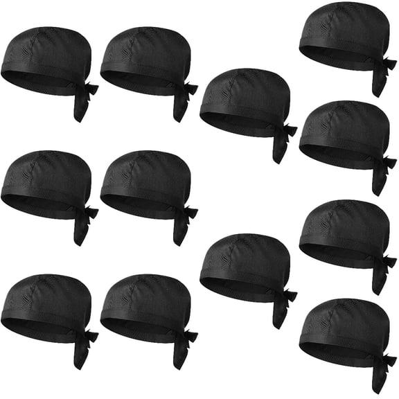 12 Pieces Bonnet for Men Chef Hats for Men Waiter Cap Hat Scrub Cap Men Scrub Caps Nursing Caps Child