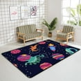 thumbnail image 4 of Crawling Indoor Carpet Play Mat Dinosaurs in Space Galaxy for Living Room Bedroom Educational Nursery Floor Mat Area Rugs 72x48inch, 4 of 6
