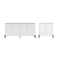 thumbnail image 1 of Abbey Buffet Moderne 2 Pcs et Armoire d'Appoint en Érable et Blanc Cassé, 1 of 15