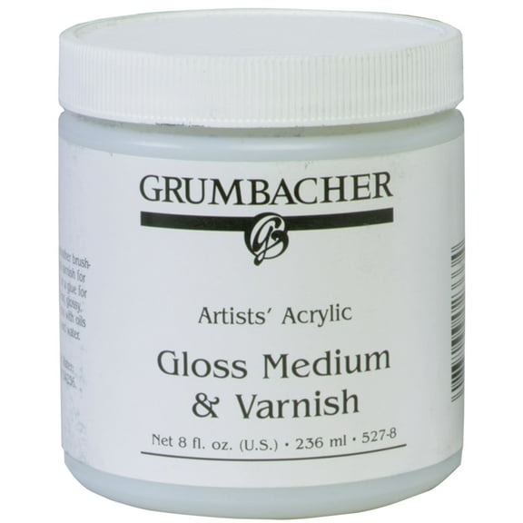 Grumbacher Gloss Medium & Varnish, 8 oz.