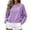Purple #29, variant on Cropped Sweatshirts for Women Cotton Raglan Sleeve Crop Tops Crewneck Pullover Sweat Shirts XL