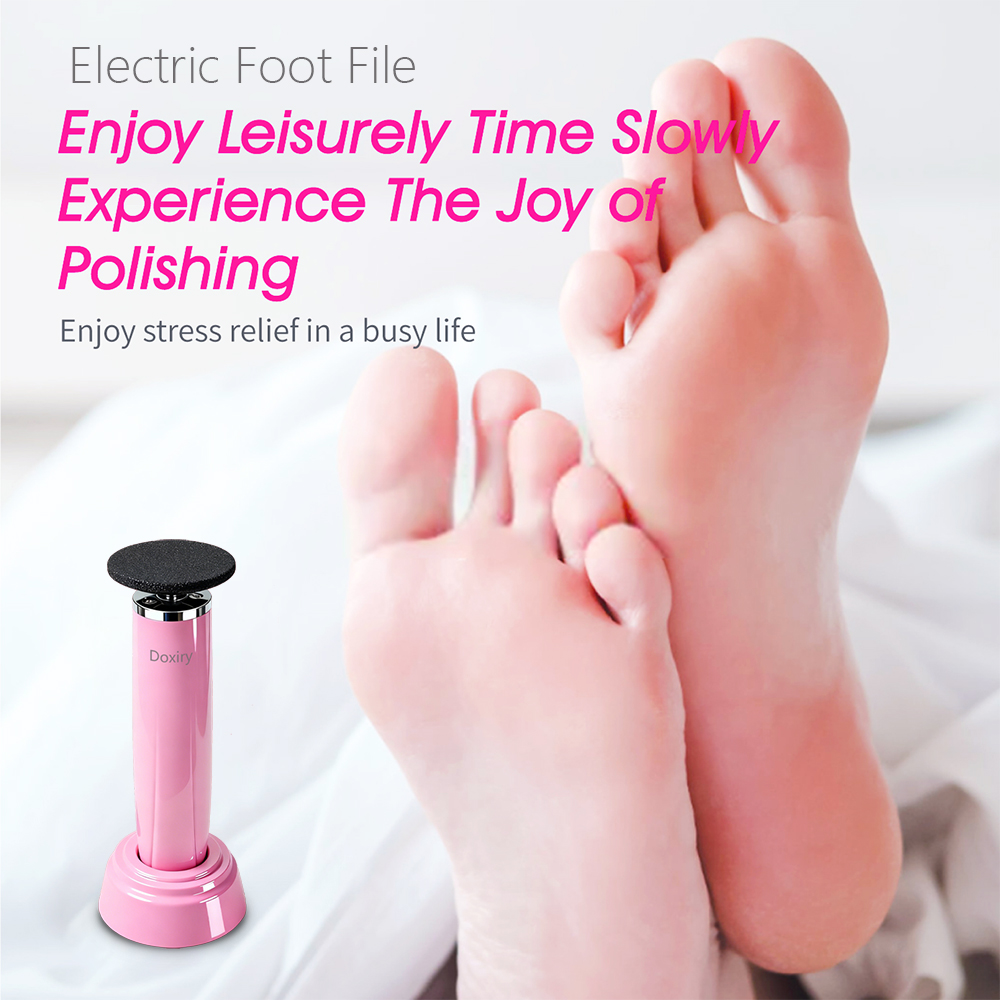 Doxiry Electric Foot File, Electric Callus Remover for Feet Dead Skin & Calluses Removal, Pink