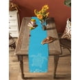 thumbnail image 7 of Table Runner Dresser Scarf 13 x 70 Inch Turtle Sea Blue Lines WaterColor Turtle Mottled Pattern Table Runners Non-Slip Heat Kitchen Dining Table Decor for Indoor Outdoor Home Party Decoration, 7 of 7