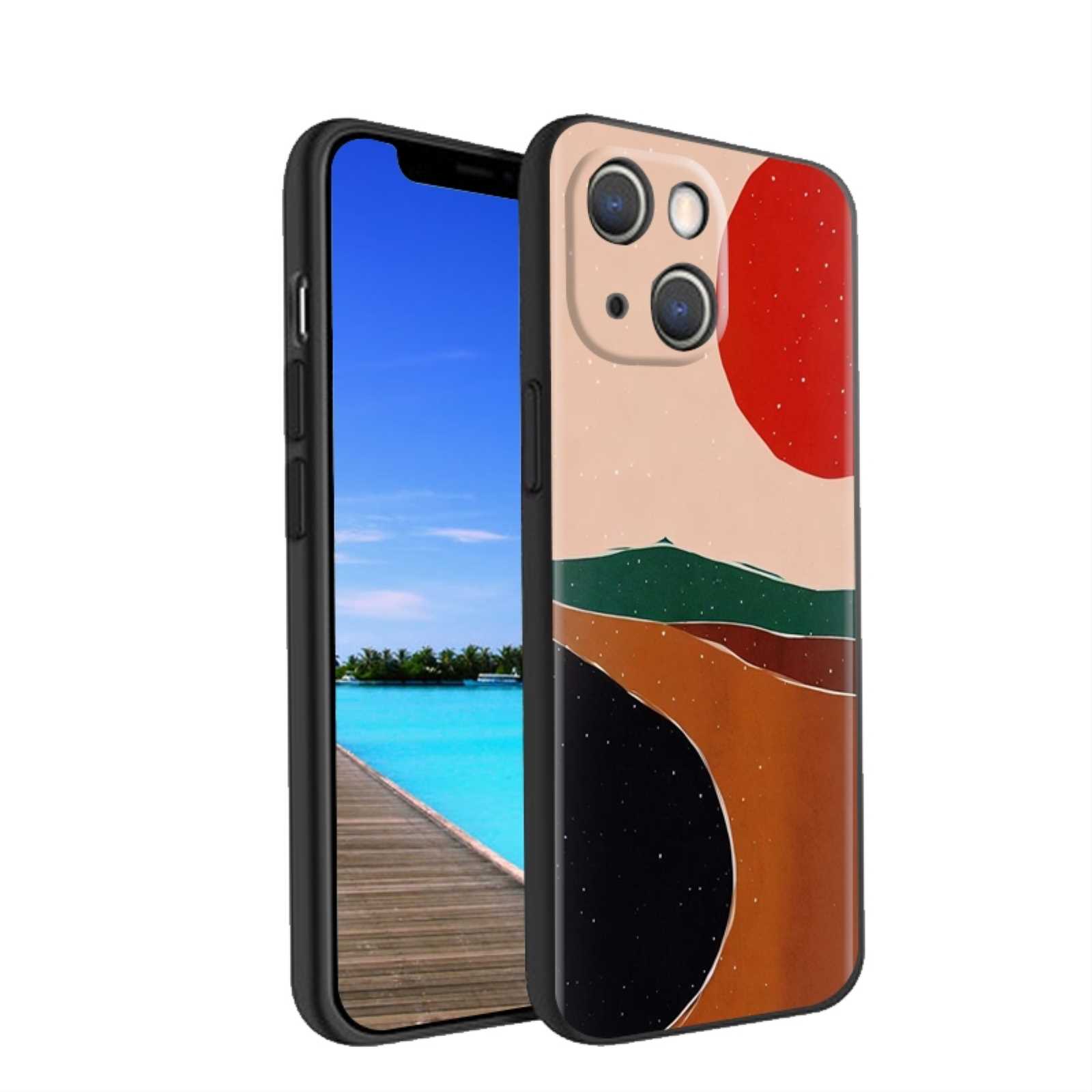 Mountains Minimalist phone case for iPhone 13 for Women Men Gifts,Soft