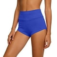 thumbnail image 6 of AnuYalue Women's Booty Shorts High Waist Workout Shorts Gym Dance Yoga Shorts Butt Lifting Bottoms Blue XXL, 6 of 7