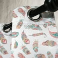 thumbnail image 3 of Ambesonne Indie Grommet Curtain, Bohemian Pastel Feather Motif, 50" x 72", Turquoise Pale Pink, 3 of 6