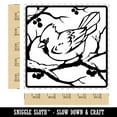 thumbnail image 2 of Cardinal Bird on Snowy Branch Square Rubber Stamp Stamping Scrapbooking Crafting - Large 2.75in, 2 of 7