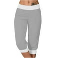 thumbnail image 2 of Ashirexll High Waisted Pants for Women, Womens Summer Pants, Loose Elastic Waist Outdoor Sports Pocket Yoga Sweatpants, 2 of 7