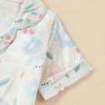 thumbnail image 5 of Paguaki Toddler Baby Girl Pajamas Set Summer Floral Short Sleeve Button Down Shirt Top Shorts 2pcs Pjs Sets Sleepwear, 5 of 7