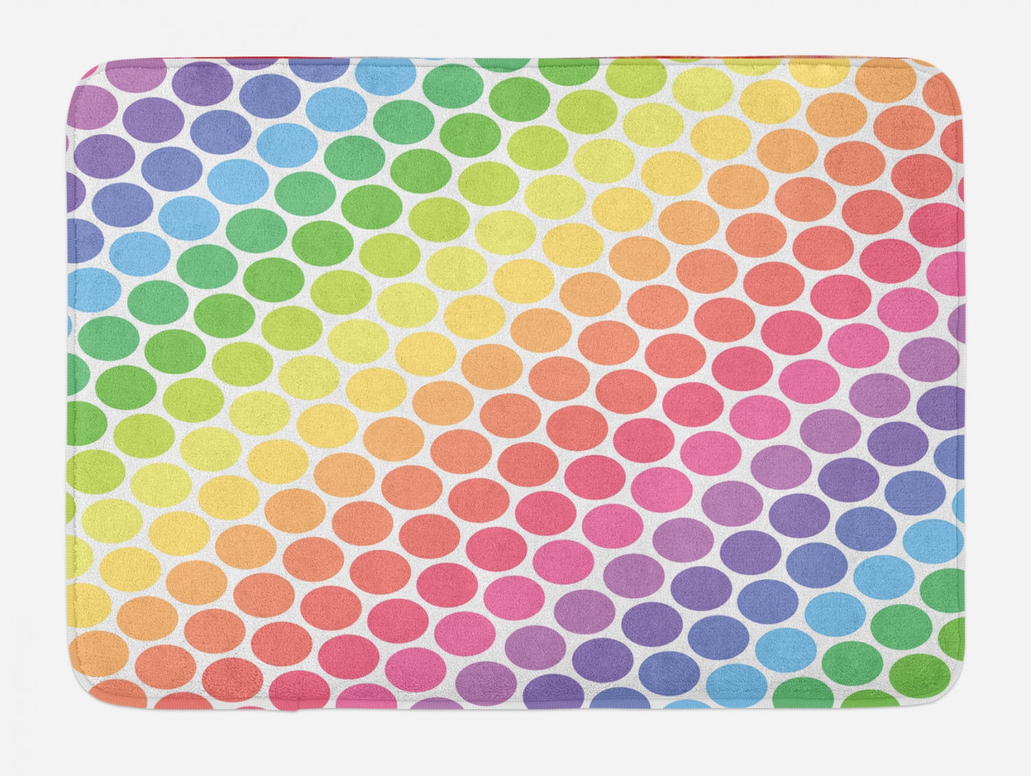 Bathroom Shower Bathmat Multi Coloured Polka Dots Anti-slip