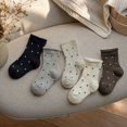 thumbnail image 6 of 10 Pairs Cute Girls Socks Cotton Ruffle Polka Dot Kids Crew Ankle School Size 2-12, 6 of 7