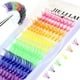 thumbnail image 1 of Racimos de pestañas individuales D Curl 14 mm 16 mm JAMW 6 colores arco iris, 1 of 5
