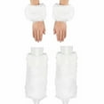 thumbnail image 2 of Prolriy Leg Warmers Y2K, Boot Cover Imitation Socks Shoe Cover Wrist Leg Cover Long Foot Cover Women Leg Warmers Fluffy and Slim Socks for Women White, 2 of 4