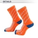 thumbnail image 3 of Calcetines de ciclismo Unique Bargains, absorbentes de sudor, antiolor, antifricción, azul y naranja, tamaño L, neutros, patrón en X., 3 of 6