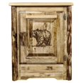 thumbnail image 4 of Pemberly Row Farmhouse / Country Solid Pine Wood Accent Cabinet in Brown, 4 of 6