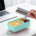 thumbnail image 4 of Usloyux Boîte à Lunch à Cadre, Boîte de Conservation Scellée de Qualité Alimentaire, Contenant de Rangement pour Fruits Style Bento, Boîte à Lunch Chauffable au Micro-Ondes, Boîte Portable de Pique-Nique pour Bureau, École, Plein Air, Voyage, 4 of 6