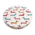 thumbnail image 6 of Uemuo Dachshund Dog Puppy Pattern Round Bar Stool Seat Covers Washable Stool Cushion Slipcover Elastic Bar Chair Covers-, 6 of 7